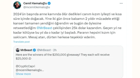 Dünyaca Ünlü MrBeast'in Çekilişi: Türk Takipçiye Tam 25 Bin Dolar!