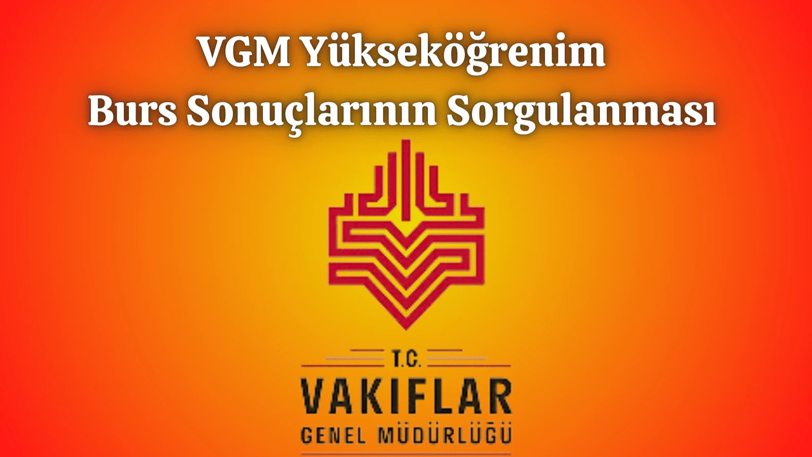 VGM Yükseköğrenim Burs Sonuçlarının Sorgulanması