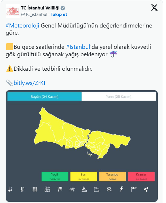 İstanbullular dikkat! Valilik uyardı: Sağanak yağışlar geliyor